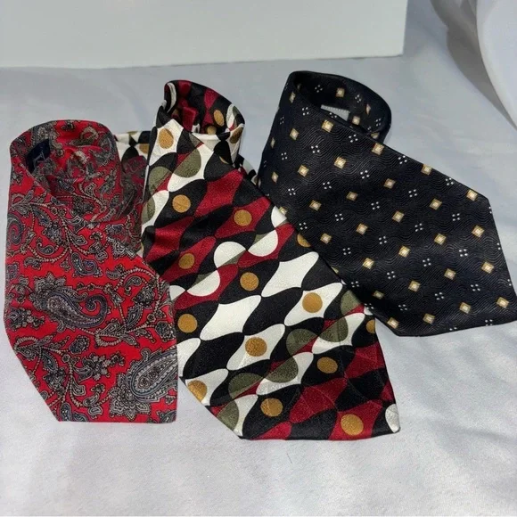 2/$30 Ties Men’s Bundle Land End’s, MBP, and STAFFORD Executive Retro Ties (3) - Picture 2 of 3